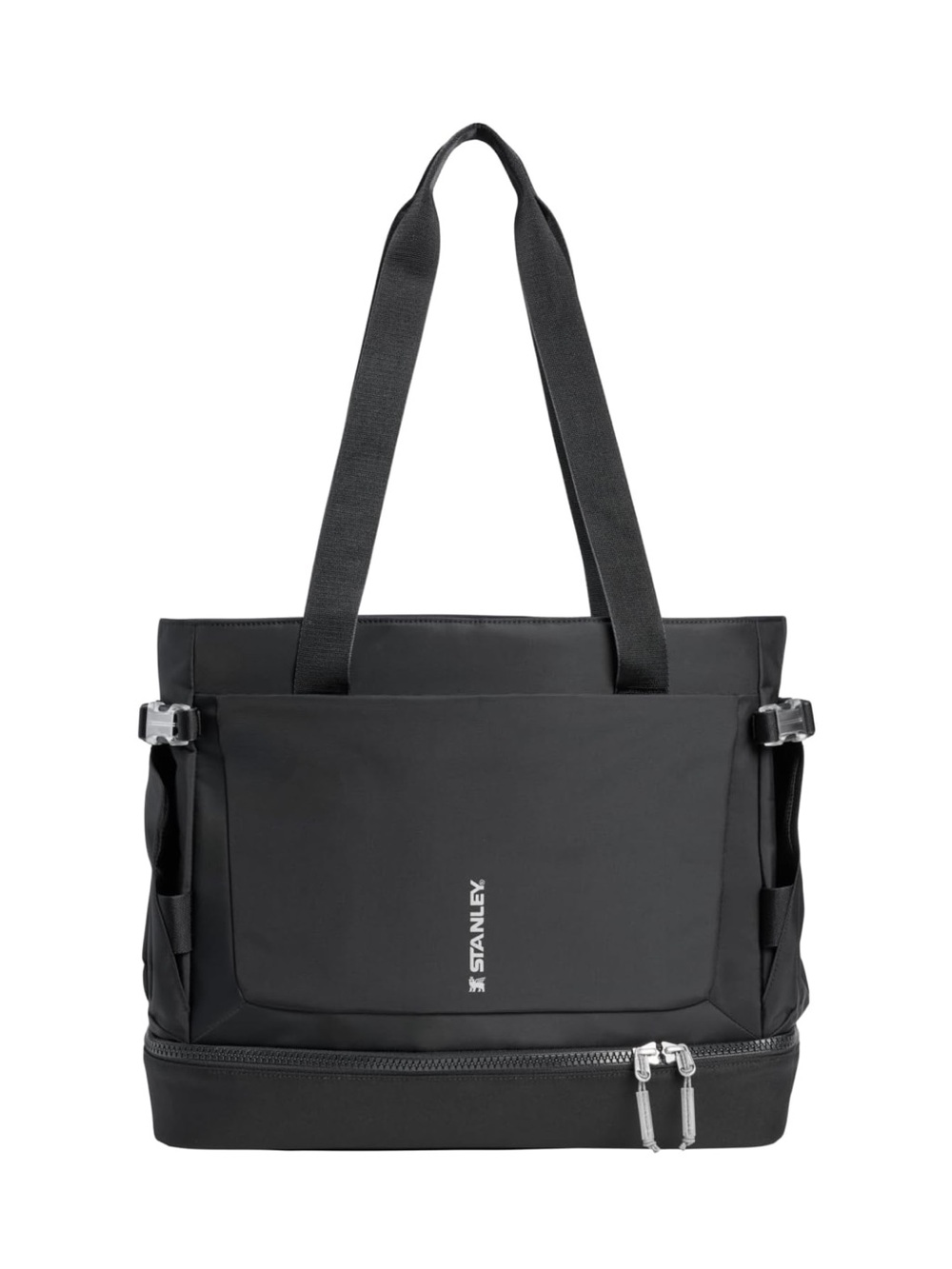 Stanley Black Gym Travel Tote Bag with Bottom Compartment